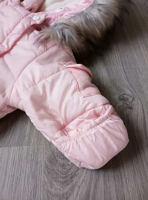 Зимовий дитячий теплий комбінезон - конверт для дівчинки Б/У 0-6 міс