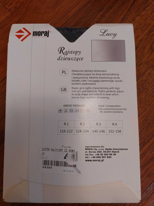 Rajstopy dziewczece Moraj granatowe 140/146