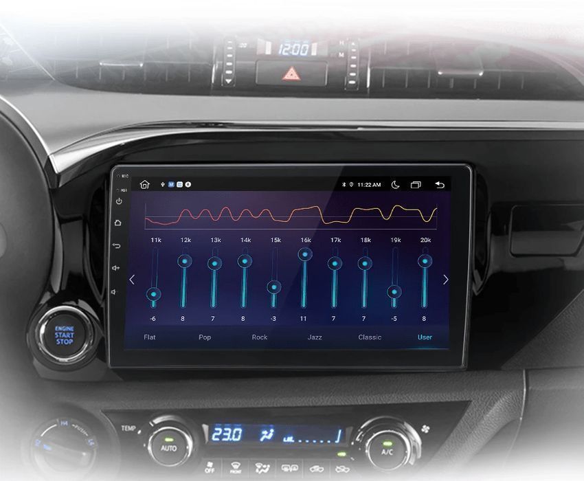 Radio Android 10,1” CarPlay Android Auto Toyota Hilux 2015–2020 PL