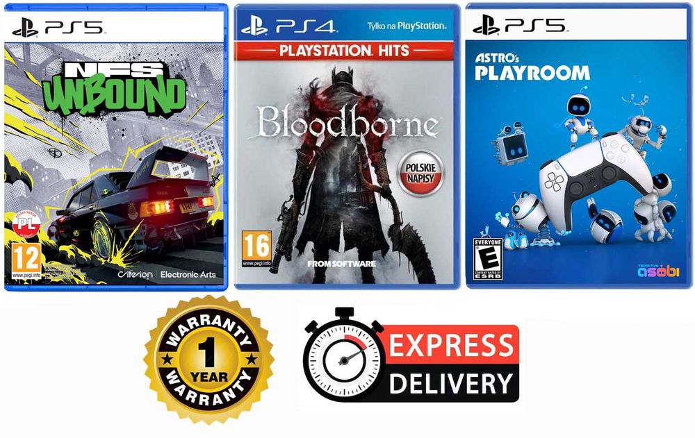 PS5 Slim 1TB z napędem + gry + pad Dualsense + nowy model 2116 NEW + ROK Gwarancji