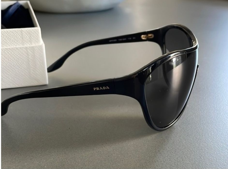 Женские солнцезащитные очки Prada SPR06Х SPR 06Х 1АВ 5S0 Shield Оригин