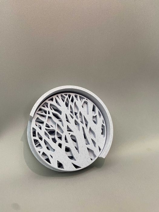 Podstawki pod kubki zestaw 6 szt. + stojak | Druk 3D PLA ozdobne