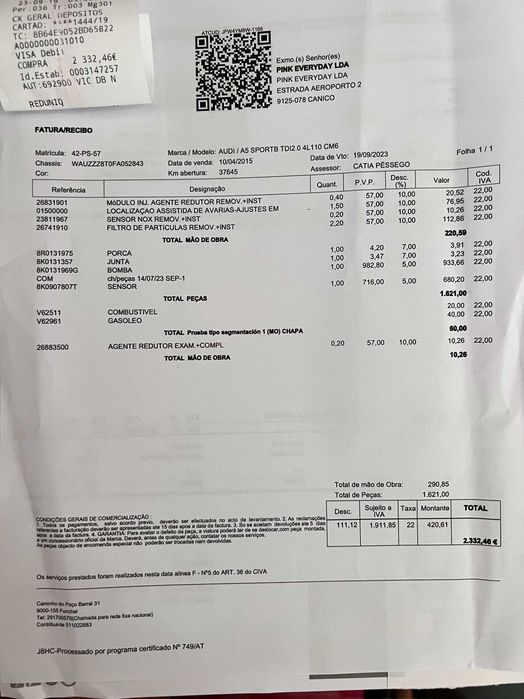 Bomba de ADBlue AUDI - grupo VAG
