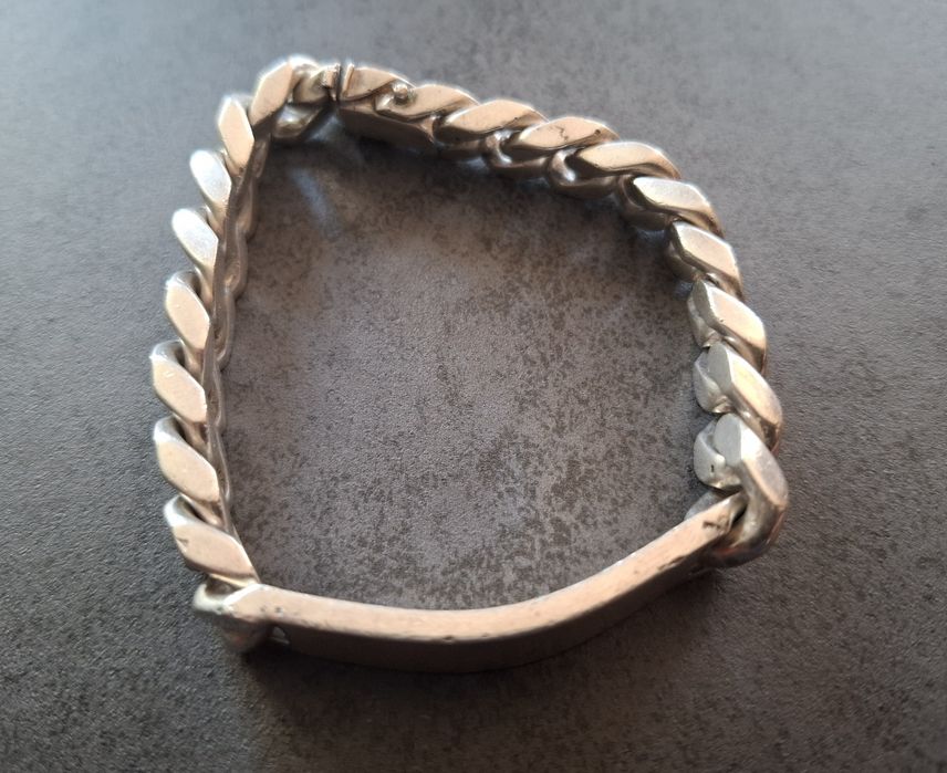 Bransoletka bransoleta męska srebrna 925 87gr pancerka Srebro kieta