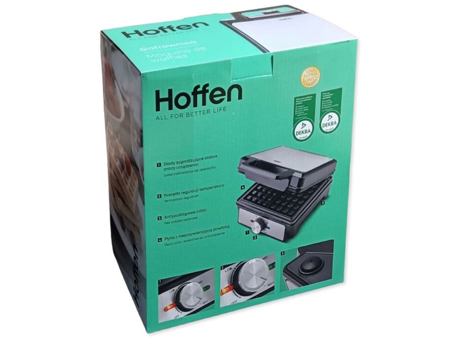 Gofrownica Hoffen 1600W (WM-4356) - 2 gofry naraz