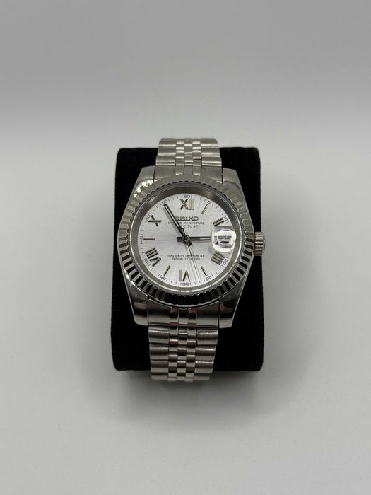 Zegarek Seiko Mod Datejust Roman White