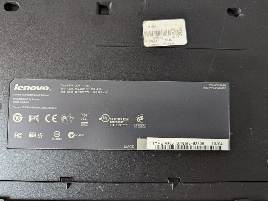 Stacja dokująca Lenovo ThinkPad 4338 Mini Dock Plus T430 T530 i inne