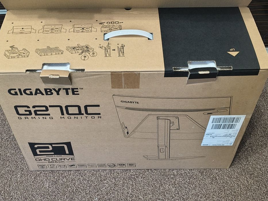 Monitor Gigabyte zakrzywiony G27QC 27" 2k 165hz