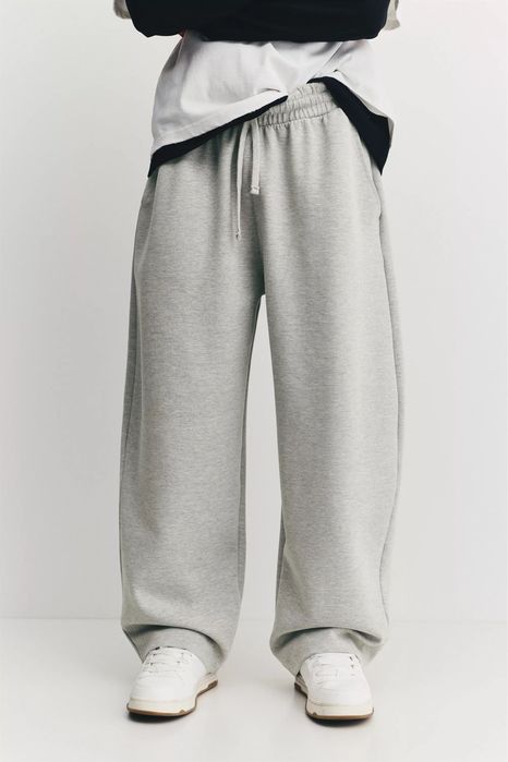 Широкі Штани Pull&Bear Balloon Fit Оригінал Чоловічі Спортивні Брюки Джогери Широкие Мужские Спортивные Серые