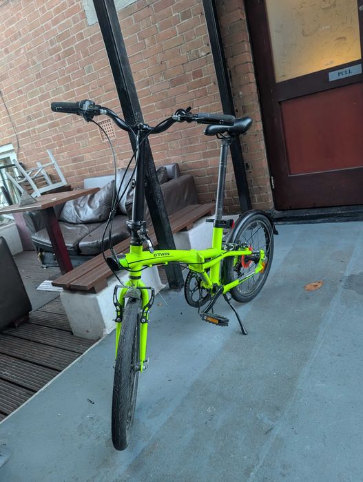 Rower składany seledynowy