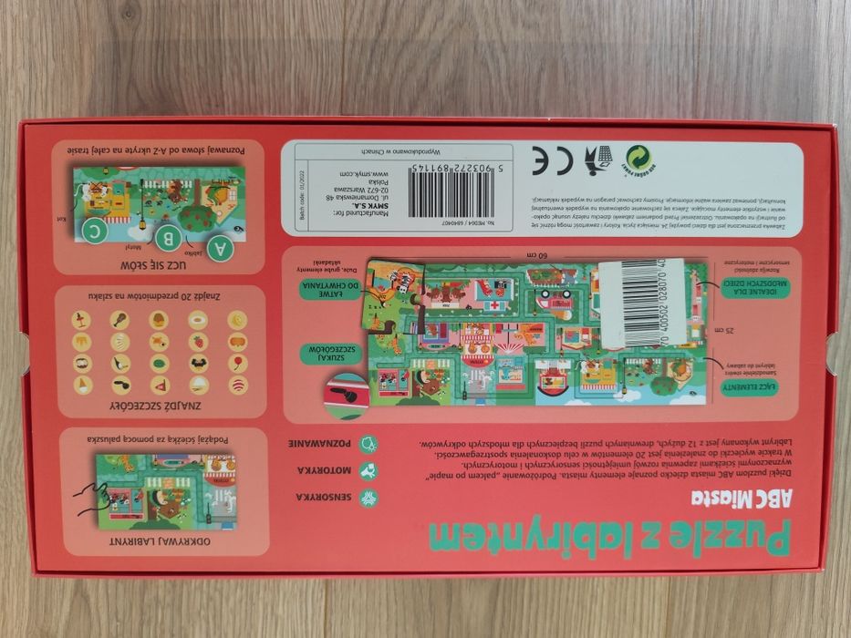 Puzzle z labiryntem ABC Miasta Smiki