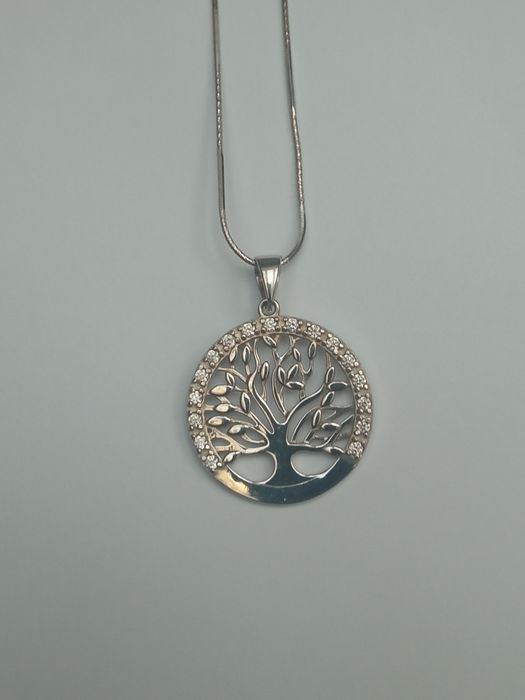 Підвіска срібна з ланцюжком дерево життя