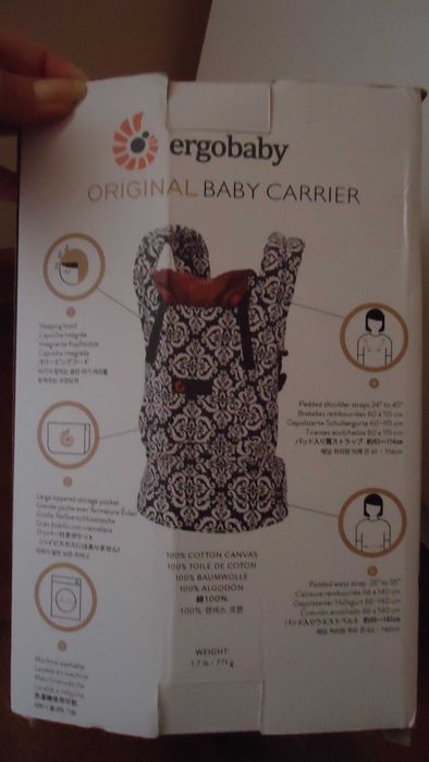 ERGOBABY nosidło ergonomiczne jak Tula (3 pozycje noszenia)