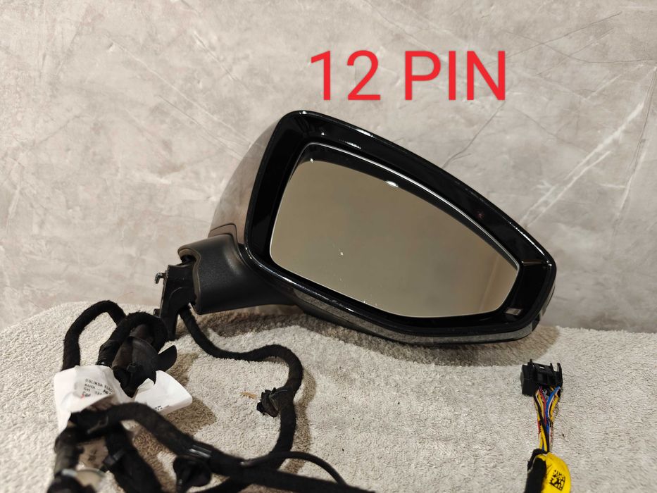 Lusterko Prawe 12+1  PIN Kamera Audi A6 C8 EUROPA