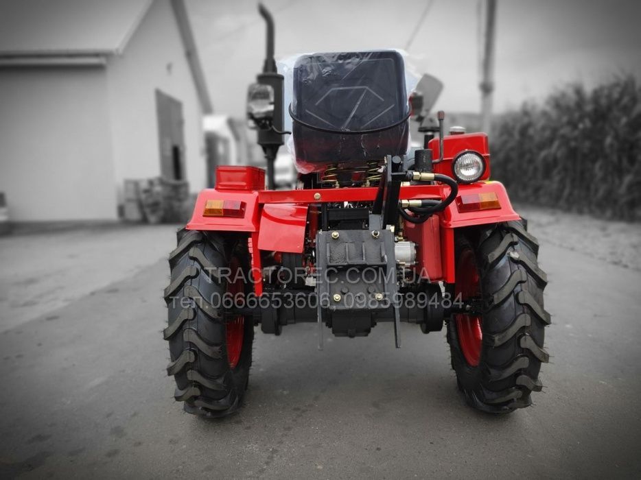 Мототрактор Булат Т185 RED, 17л.с, фреза+2х плуг, 2 гідравліки трактор