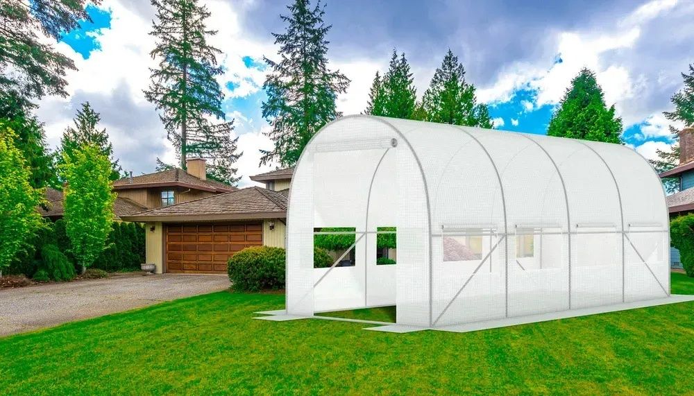 ЗНИЖКИ Садова теплиця парник 10 м² (4×2,5×2 м) оцинкована з UV прозора