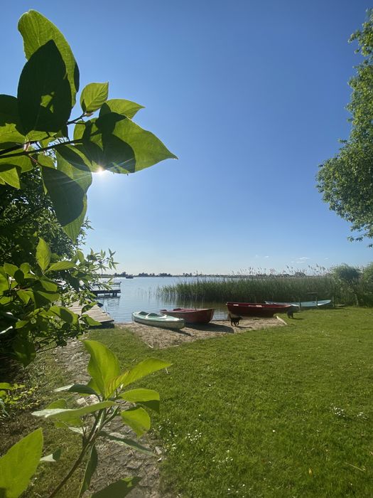 Wiejski domek na mazurach z prywatną plażą