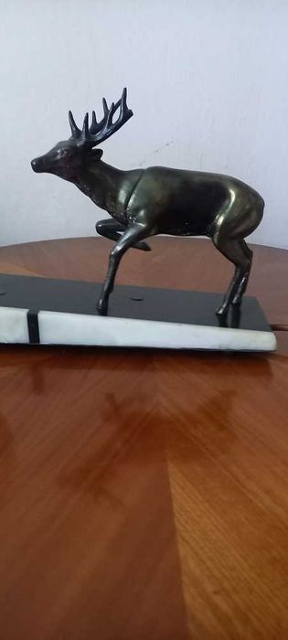 Lampka z jeleniem - w stylu Art Deco. Wysyłka