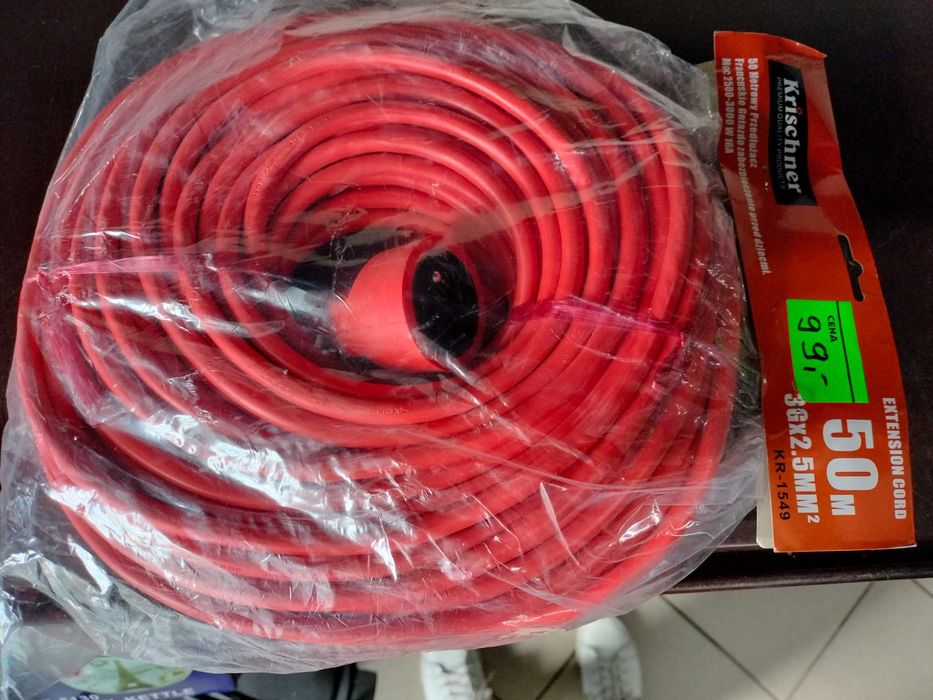 przedłużacz ogrodowy 3x2,5 50 metrów DO OGRODU KABEL DO KOSIARKI 50 M