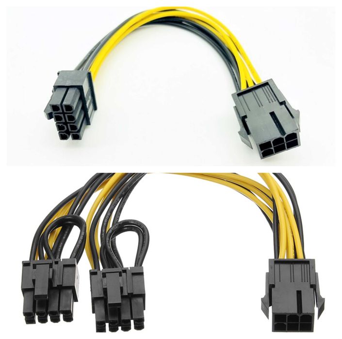 Перехідник живлення відеокарти процесора GPU CPU Molex 6 8 pin, SATA