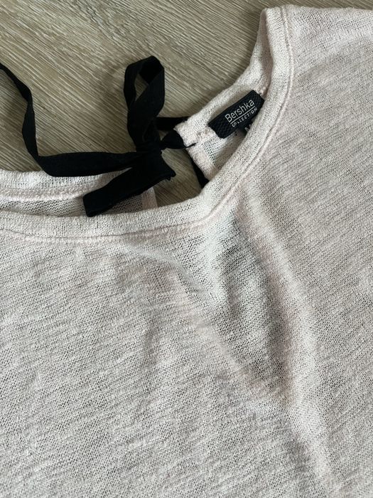 sweter damski dzianinowy Bershka 38 M pudrowy róż