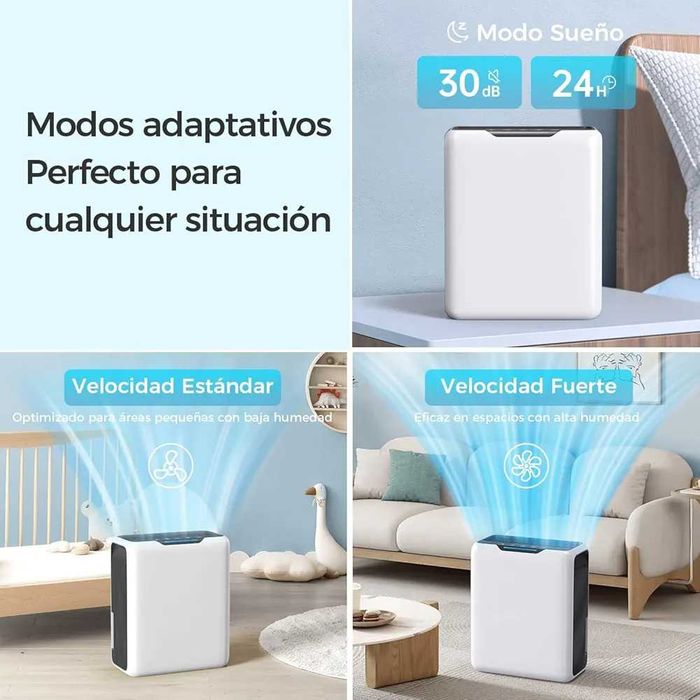 CONOPU Osuszacz powietrza 3000 ml, elektryczny osuszacz powietrza 30 m², podwójny półprzewodnik, tryb uśpienia 30 dB, funkcja automatycznego rozmrażan
