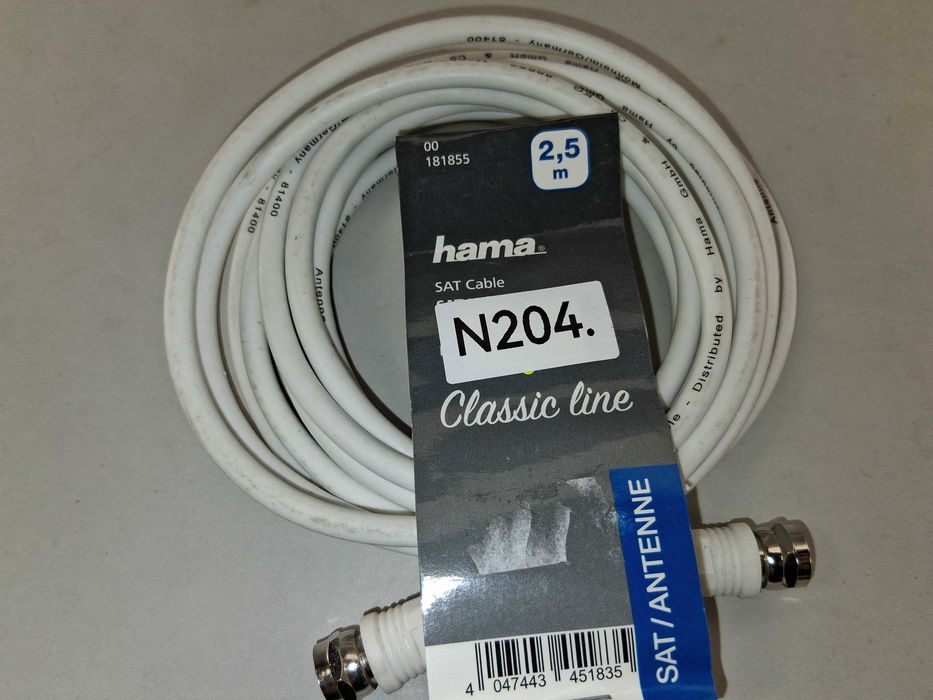 N204 Kabel Antenowy Hama Classic Line SAT/ANTENNE 2.5m