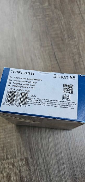 Czujnik ruchu Biały mat Simon 55 - TECR1.01/111