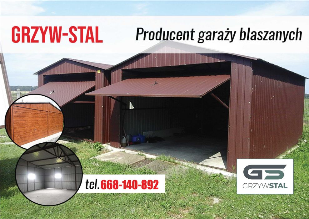 Blaszak - Garaż Blaszany - Wiata BLASZANA - Hala Magazyn – GRZYWSTAL*