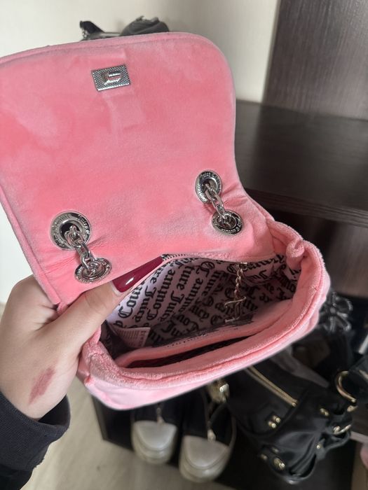 Juicy couture бархатна рожева сумочка