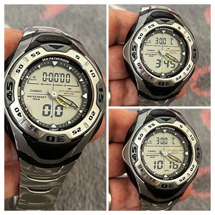 Годинник  Protrek PRG 40 Sea Pathfinder SPF 60 Dive depth gauge,Barometer, Altimeter, Thermometer, Auto Light