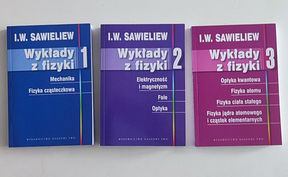 Wykłady z fizyki Sawieliew tomy 1,2,3 komplet