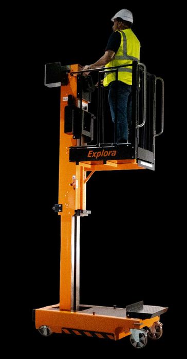 Plataformas elevatórias Manuais sem bateria, altura de trabalho até 6m - NOVAS