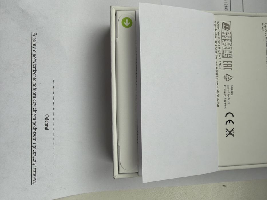 Nowy z plombami iphone 16e 128 GB czarny