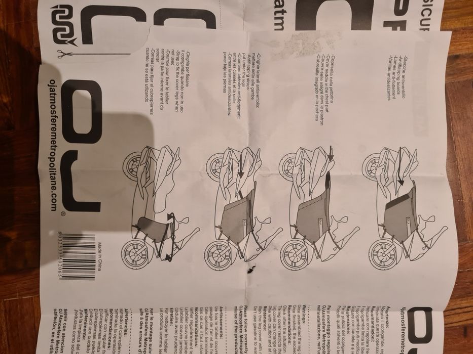 Capa para pernas - maxi scooter