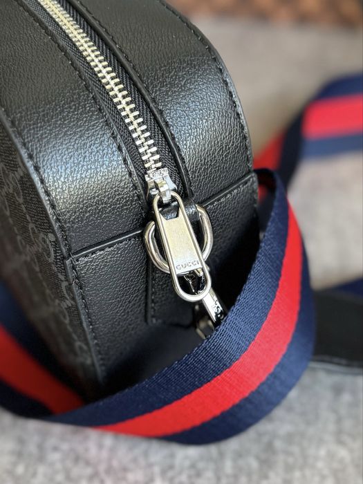 Чоловіча сумка мессенджер Gucci гуччи гучі GG ophidia чорна сіра