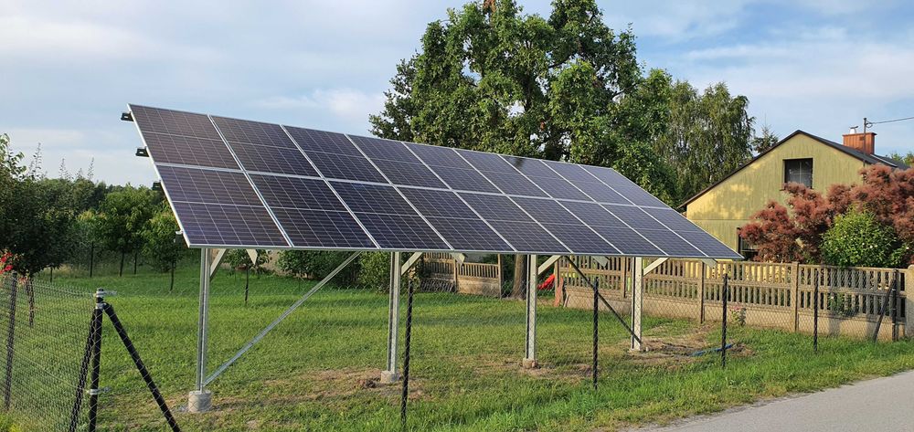 Konstrukcja pod panele fotowoltaiczne jednopodporowa PRW1V2x12+2m