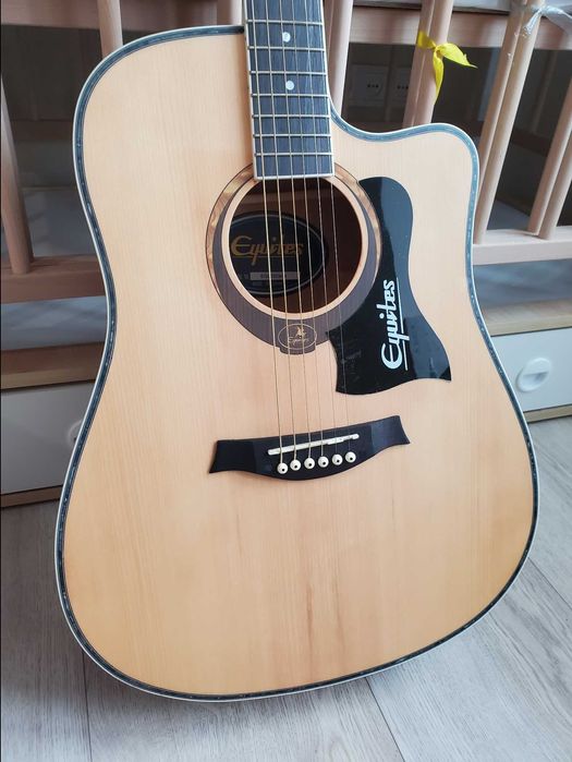 матовая акустическая гитара корпус с вырезом американская липа