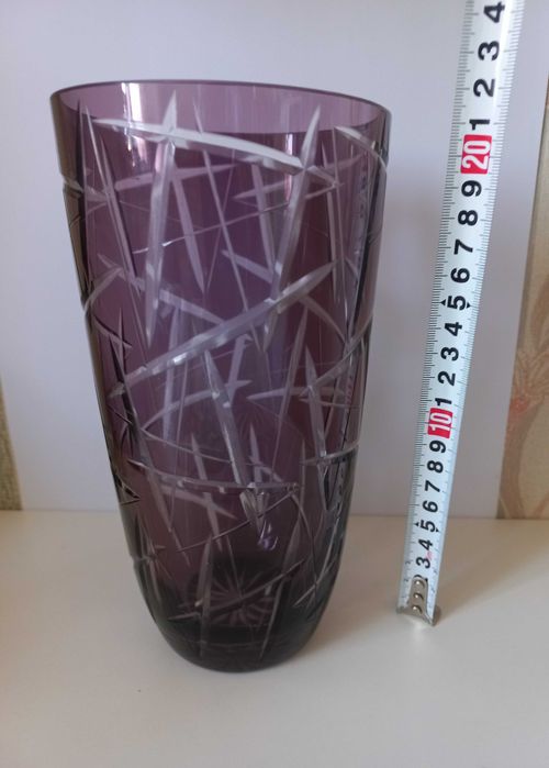 Ваза цветной хрусталь