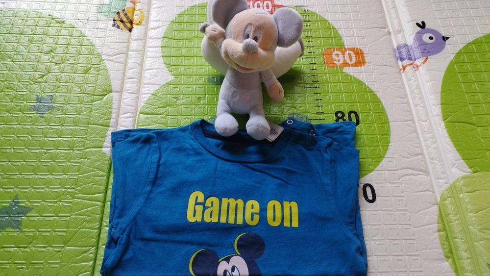 T-shirt manga comprida Mickey 24-36meses