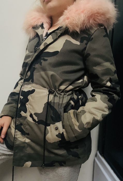 Płaszcz zimowy moro MAMA and CÓRKA x2