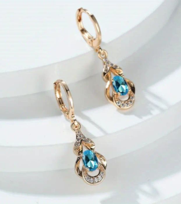 Kolczyki  lodowy niebieski