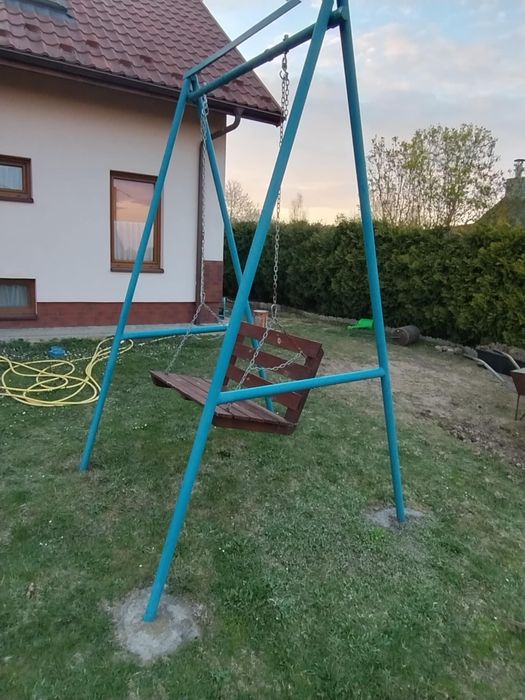 Huśtawka ogrodowa 2 osobowa metalowa