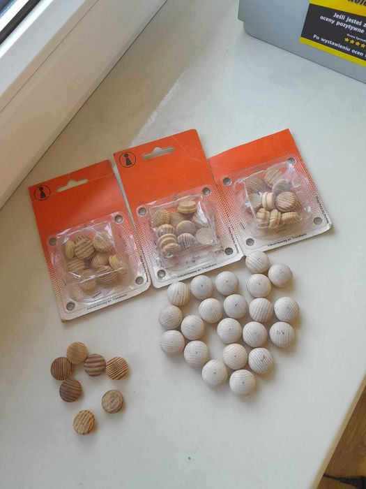 korki maskujące stolarskie drewniane koreczki