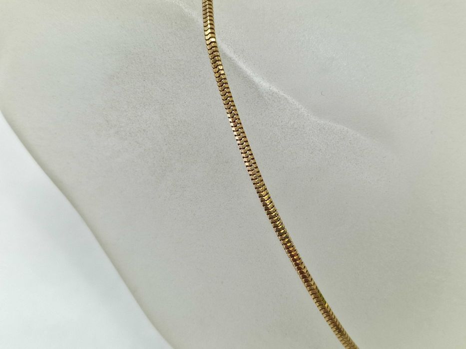 Srebrny łańcuszek damski/ 925/ Srebro złocone/ 7.38 gram/ 60cm/ Żmijka