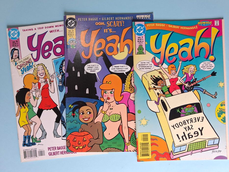 YEAH ! # 2, 3, 4 - Peter Bagge & Gilbert Hernandez - DC Comics