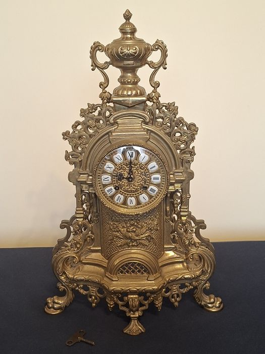 Mosiężny Zegar Kominkowy FHS Franz Hermle