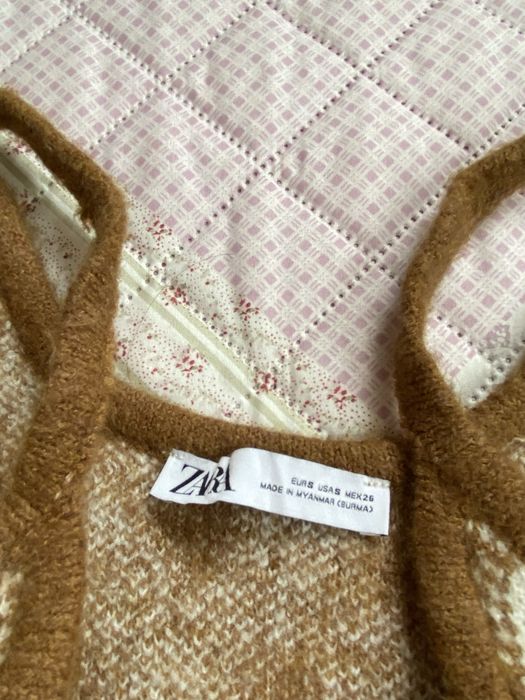Krótki top na ramiączka w kratkę M 38 zara nowy