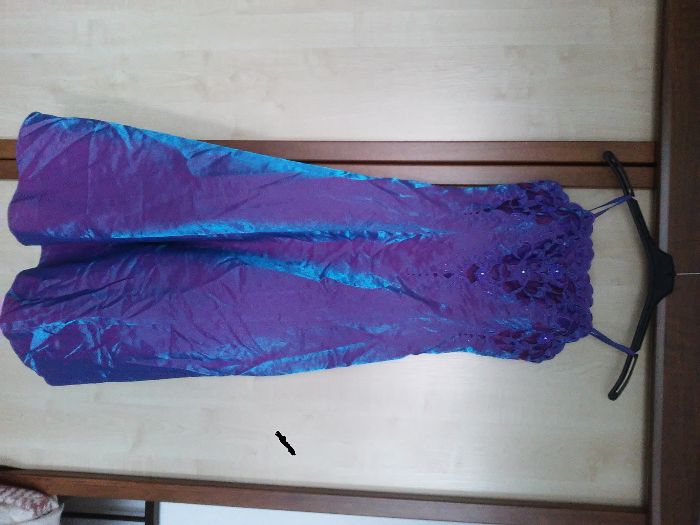 sukienka z szalem na  studniówkę, wesele roz. 32/34 mieniąca się