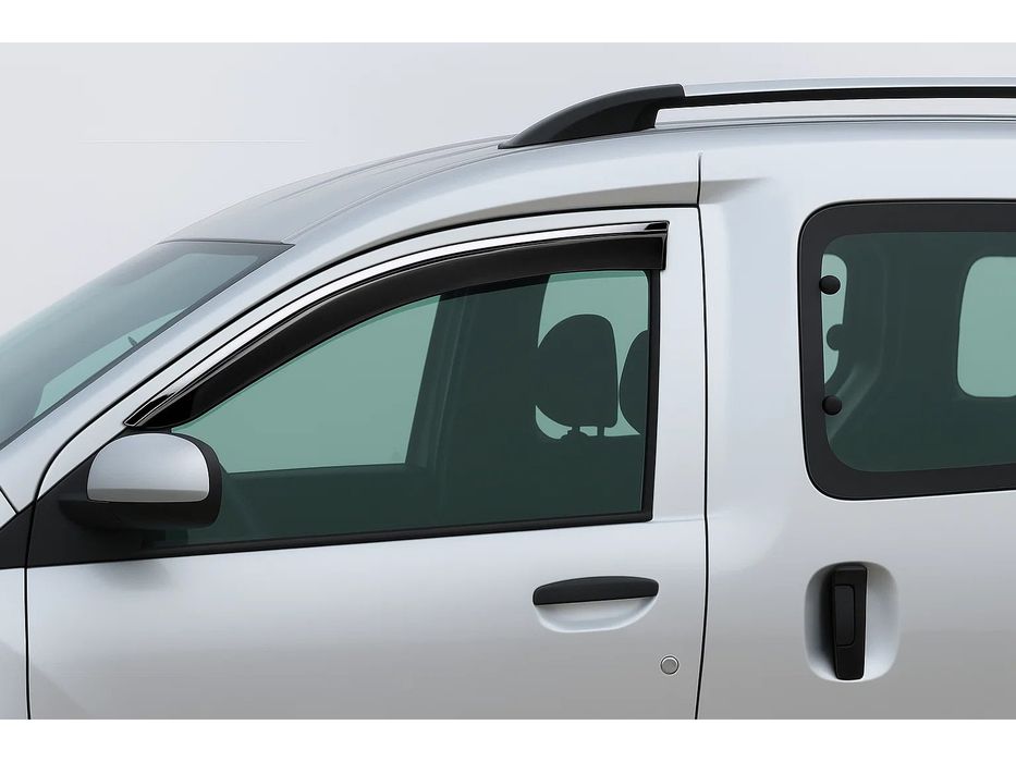 Dacia Dokker 2013-2022 рр. Вітровики з хромом Niken Luxury (2 шт)